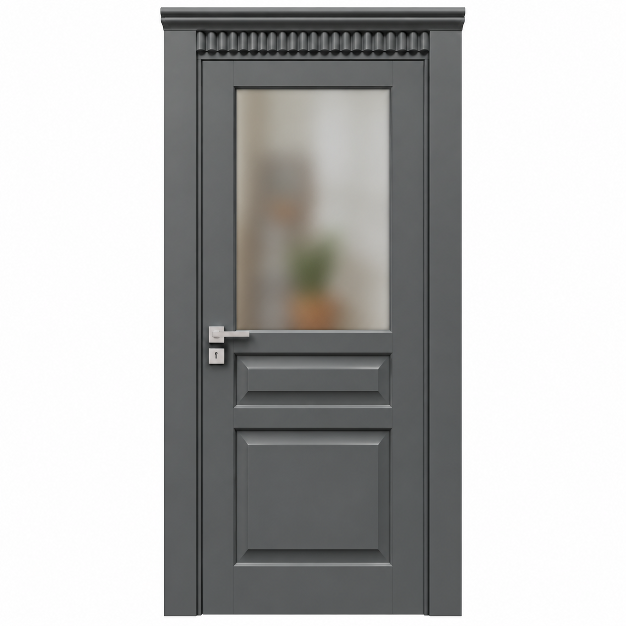 BY-5010A Porte intérieure Laqué Vitrée